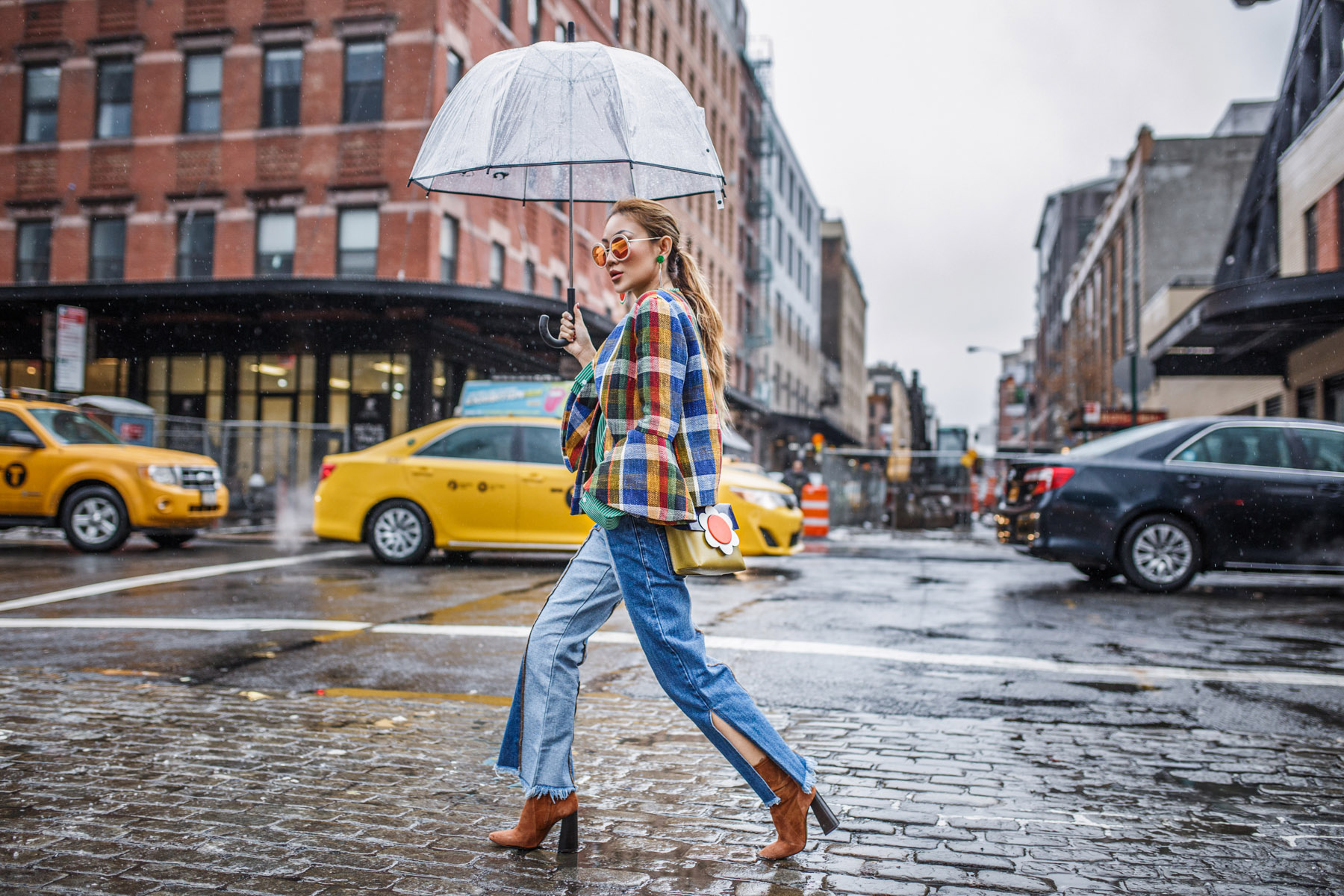 70s Look Suno Plaid Jacket Zara Suede Booties // NotJessFashion.com