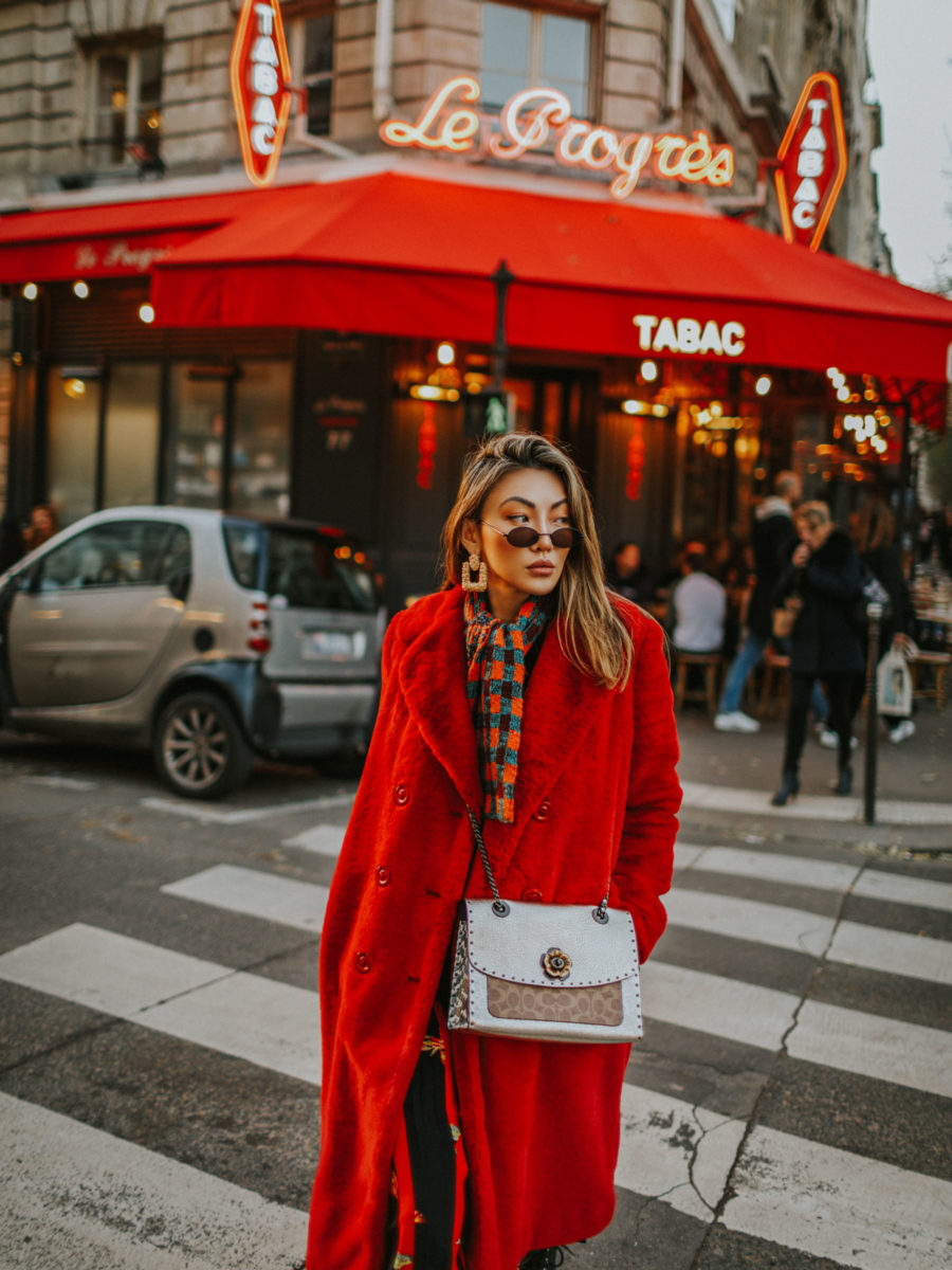 Winter Instagram Outfits - red coat, coach bag, red winter outfit // Notjessfashion.com