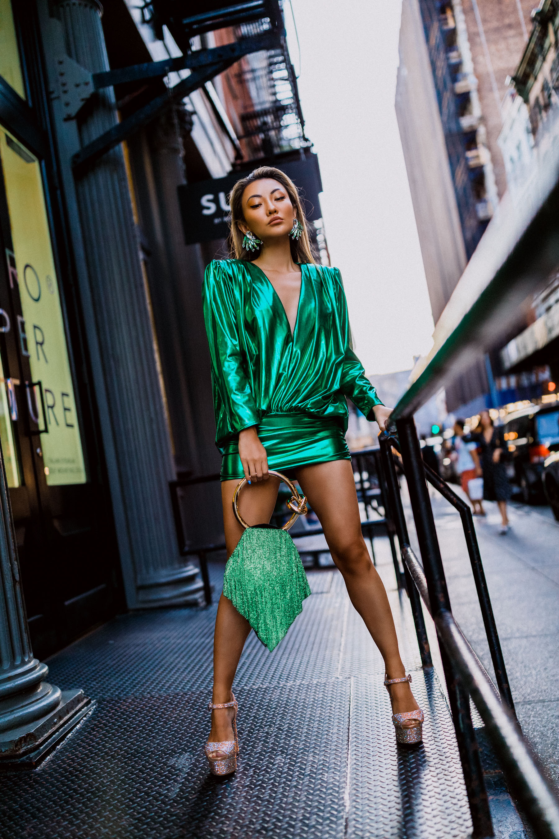 how to style a metallic dress METALLIC NEW YEARS EVE